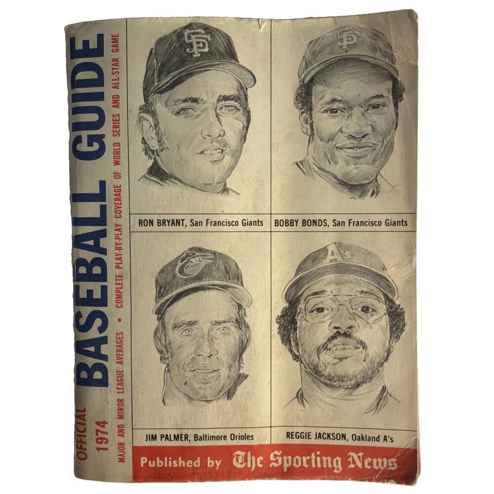 1974 Sporting News Baseball Guide Bryant Bobby Bonds Jim Palmer Reggie Jackson